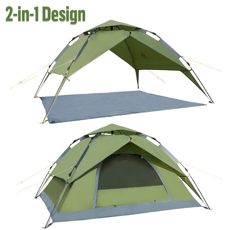 2-4 Person Family Instant Automatic Pop Up Tent for Backpacking, Camping, Hiking gallery