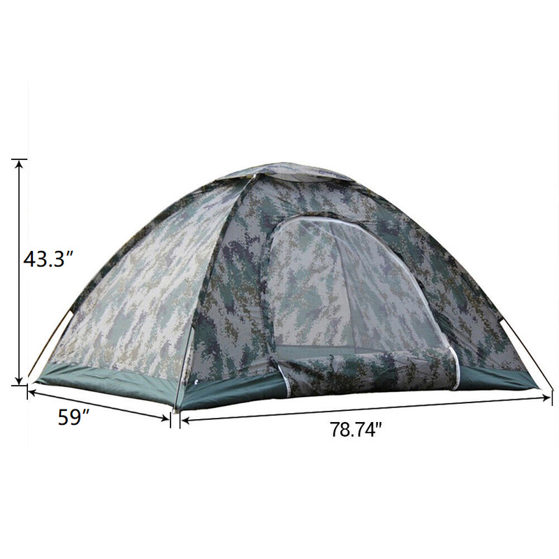 Lightweight Camping Tent 2/3/4 Person Waterproof Family Dome Tent w Carrying Bag