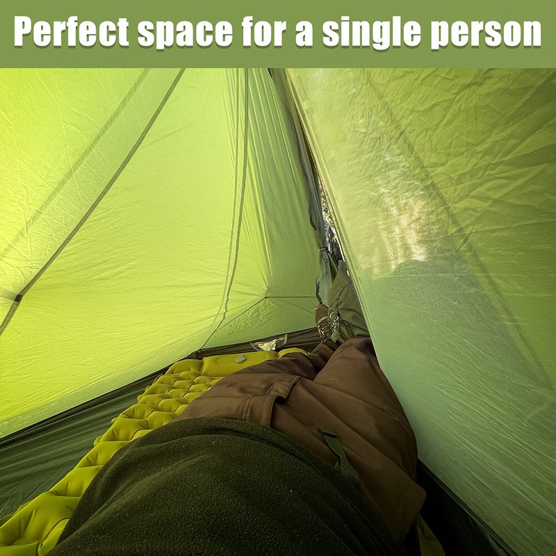 Camping Tent 1 Person Lightweight Hiking Family Pyramid Waterproof with Bag gallery
