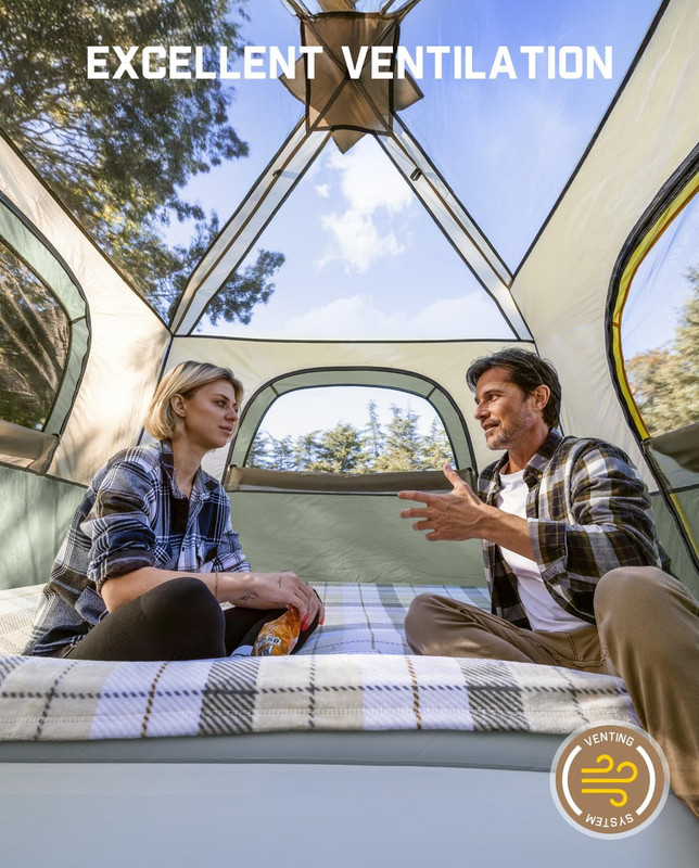 Camping Tent 4/6/8/10 Person Instant Cabin Tent Setup in 60 Seconds with Rainfly gallery