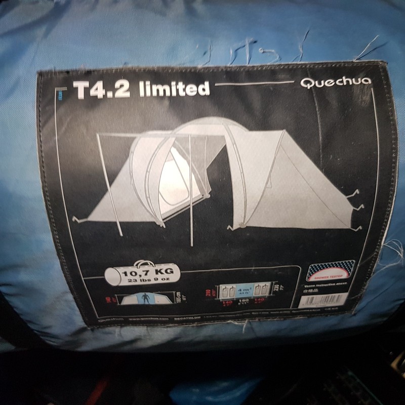 QUECHUA T4.2 LIMITED 4 MAN TENT