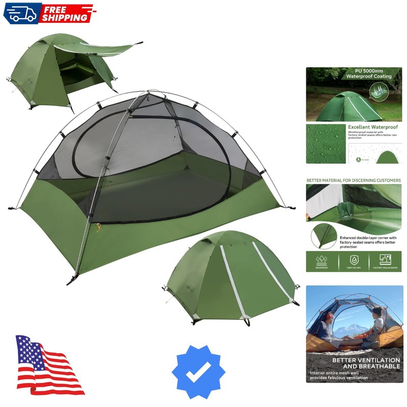 Lightweight Backpacking Tent – 1/1.5/2/3/4/6 Person Ultralight Waterproof Cam…