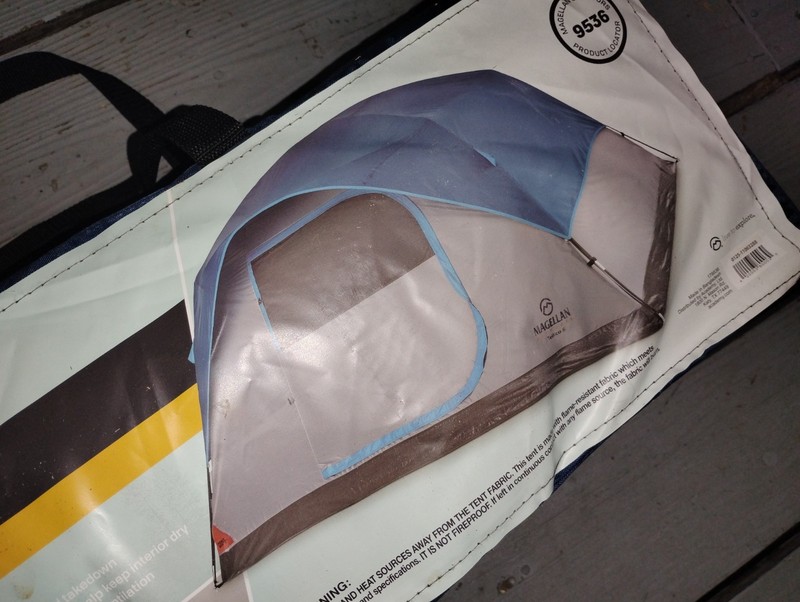 Magellan Outdoors Tellico Dome Tent 6 Person 10x10 ft Blue Gray Polyester Used gallery