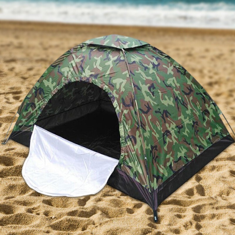 1-2 Person Outdoor Camping Tent Waterproof for Family Camouflage Hiking Portable