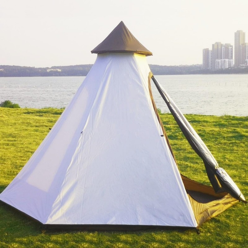 Outdoor 4 Season Double Layers 12FTx10FTx8FT Yurt Tent Camping Teepee Tent Wa... gallery