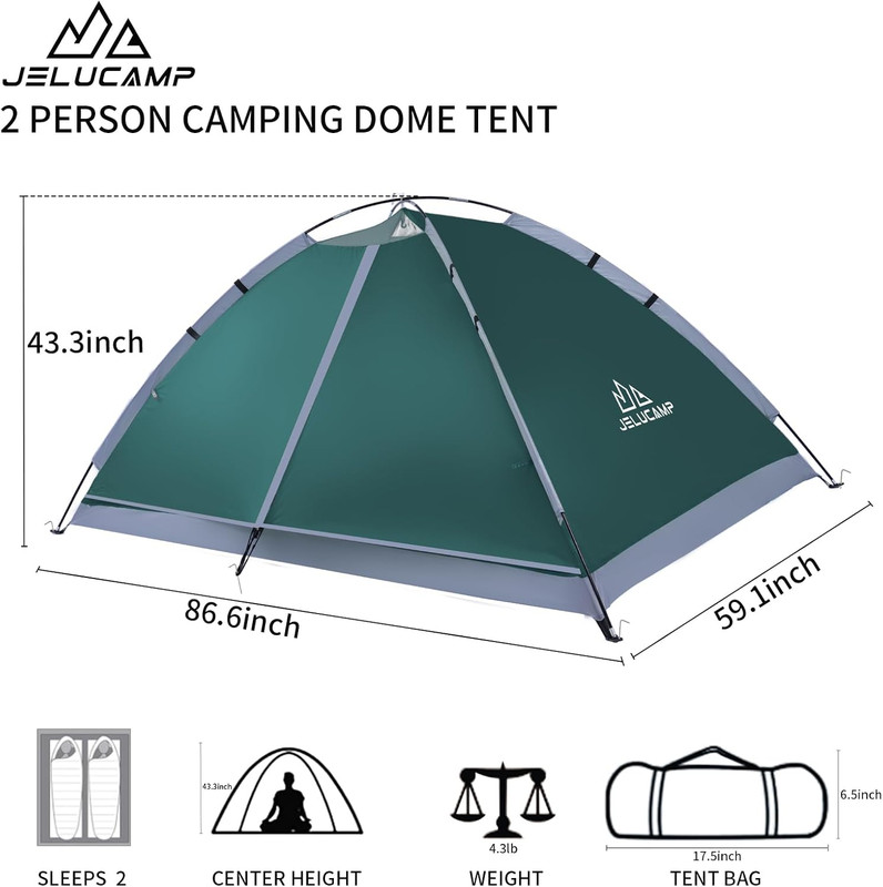 1/2/4/5/6 Person Dome Tents for Camping, Lightweight Portable Backpacking Tent, gallery