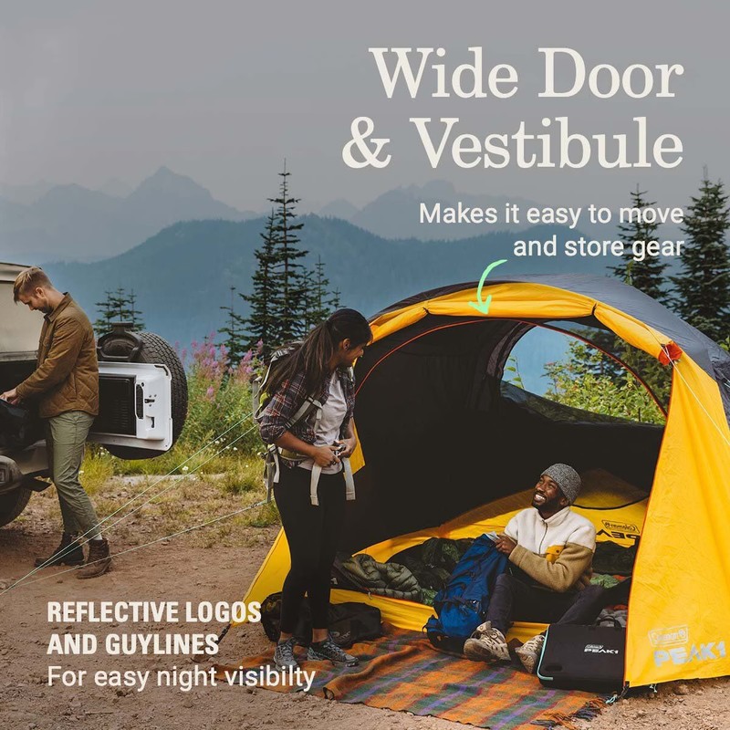 Coleman Peak1 Dome Tent: 4-Person 3-Season Dark Stone, One Size gallery