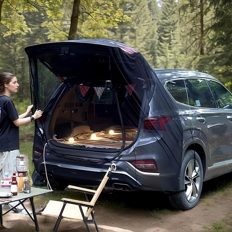 TECUUL Car Camping Tailgate Mesh Screen for SUV, CUV, Mini Van, Tailgate Essenti gallery