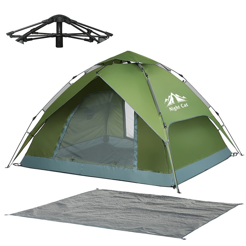 2-4 Person Family Instant Automatic Pop Up Tent for Backpacking, Camping, Hiking