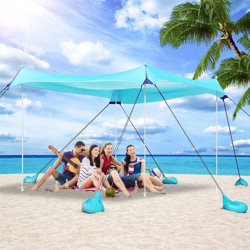 Lightweight 10x10ft Beach and Camping Tent with UV Protection - Easy Pop Up gallery
