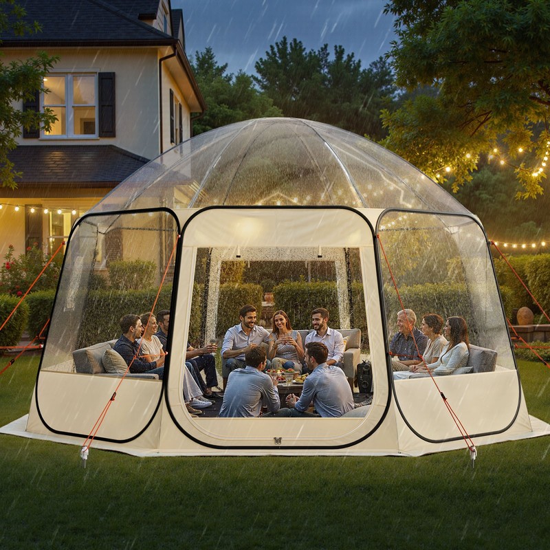 VEVOR Pop up Bubble Tent 15x 13.8 ft Clear Sports Tent 12-15 Person Weatherproof