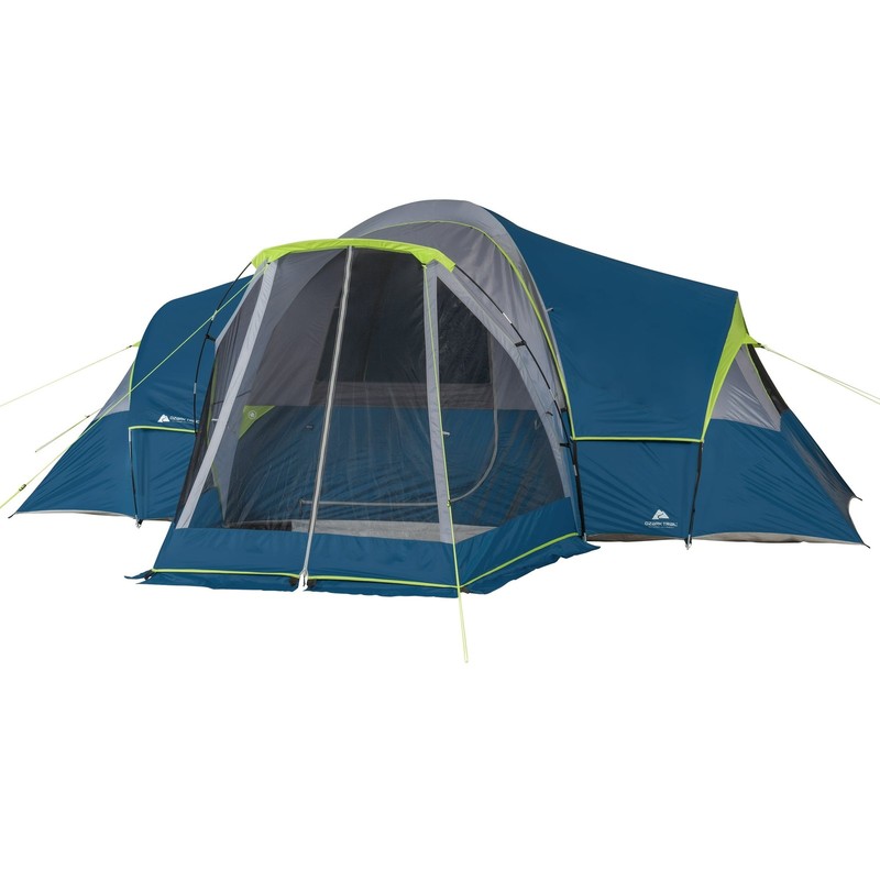 10-Person Dome Tent with Screen Porch – 3-Room Family Camping Tent with Weather