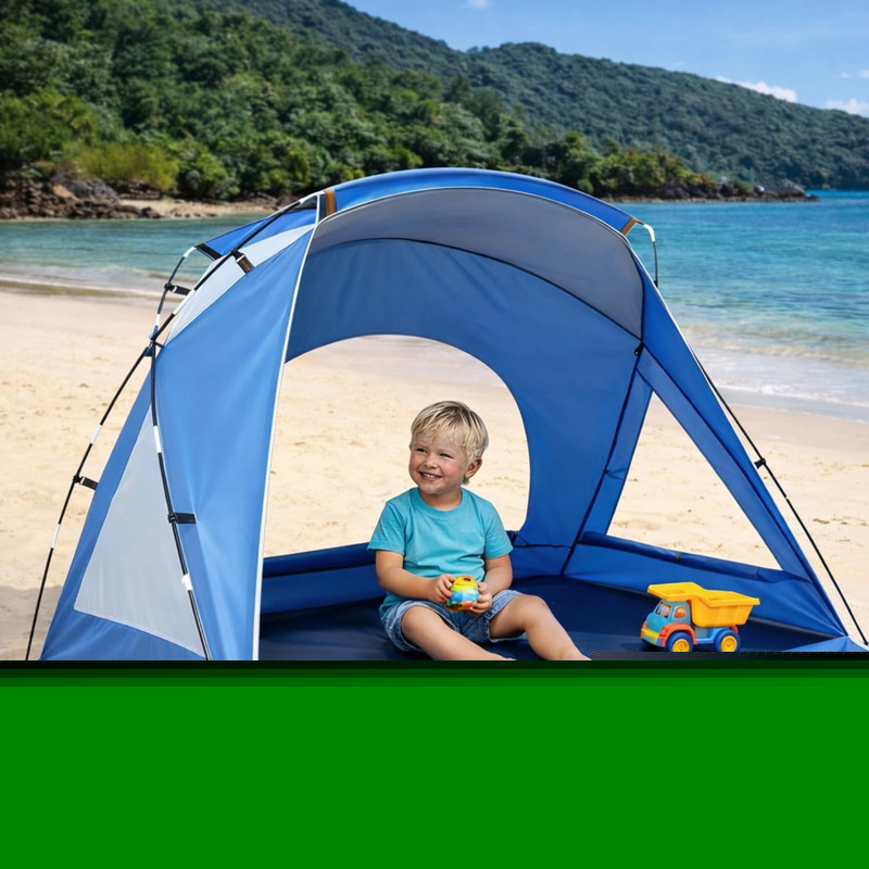 Beach Tent, Portable Sun Shelter for 2/3/4/6-8 Person with UPF 50+ UV Protection