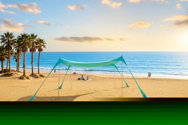 Beach Tent Shade Canopy UPF50+ Protection – 10x10 FT Pop-Up Sun Shelter with ... gallery