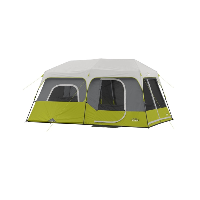 Core 9 Person Instant Cabin Tent – 14′ x 9′, Green (40008) 9 Person (Green)
