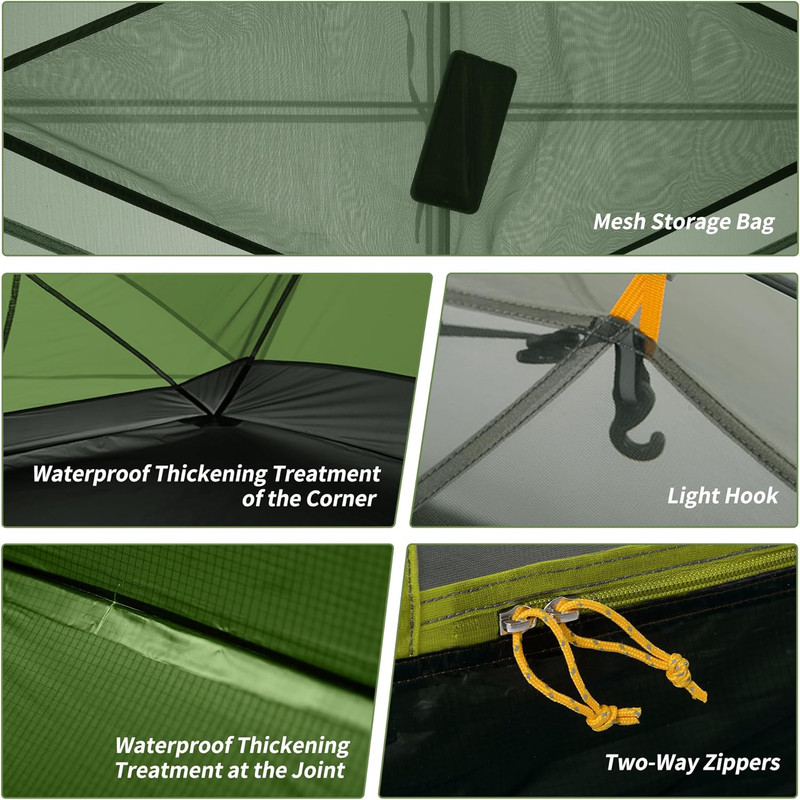 Mongar 2 Person Backpacking Tent, 3 Season Ultralight Lightweight 2 Person Tent, gallery