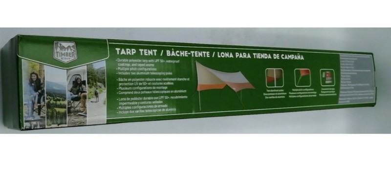 USED Timber Ridge Tarp Tent 173/108″ x 171″ x 90.5″, Orange/Brown
