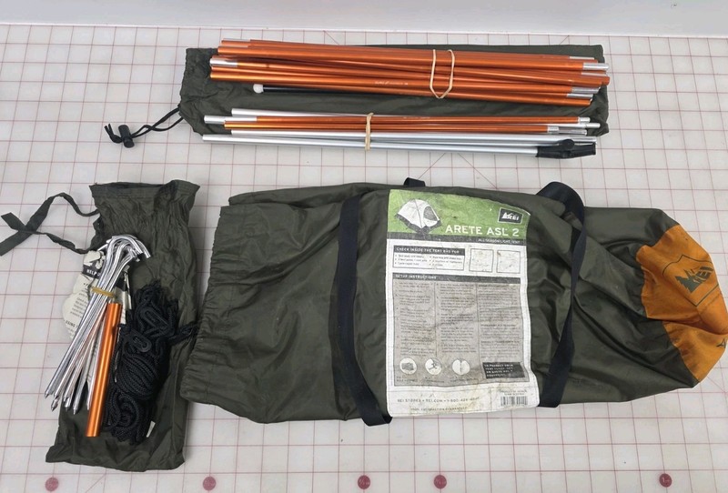 REI Arete ASL 2 Tent Replacement DAC Pressfit Poles. Stakes . Bags