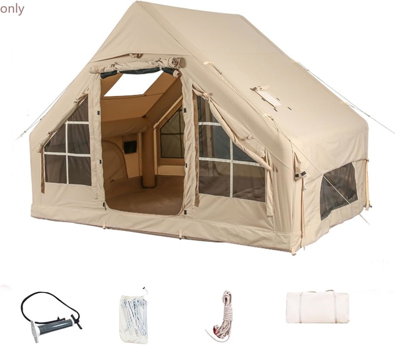 Inflatable Camping Tents with Hand Pump, Air Glamping Tents, 10*6.9ft