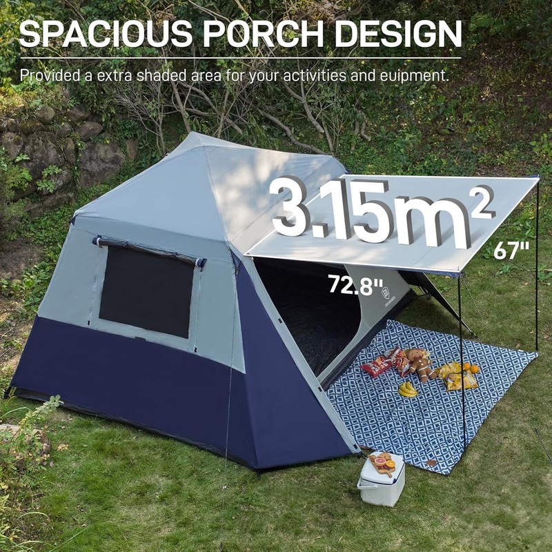 EVER ADVANCED Blackout Design 6 Person Camping Tent, Instant Cabin Tent ﻿ gallery