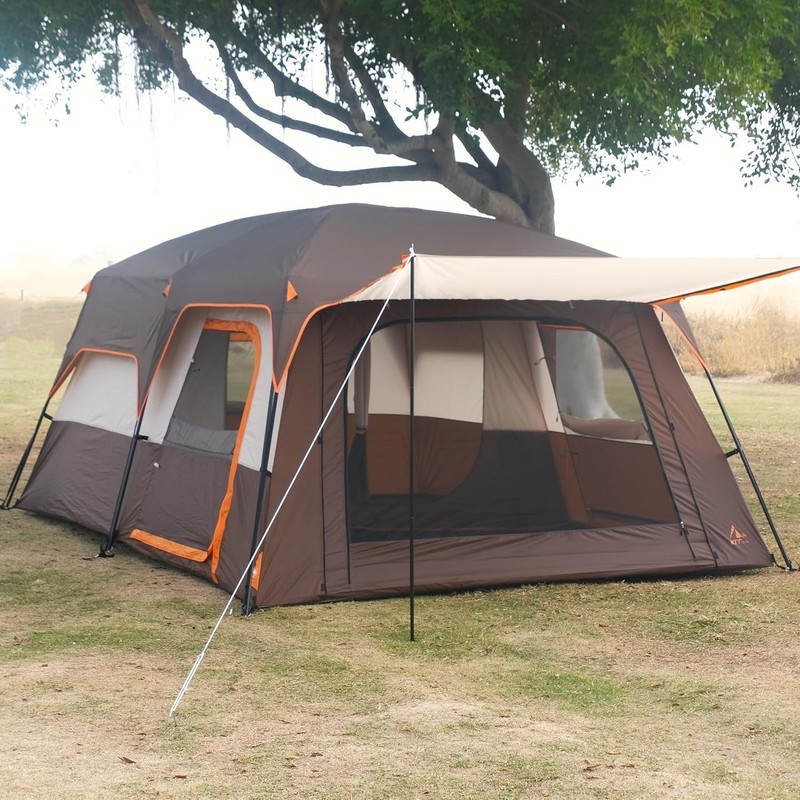 Extra Large Tent 12 Person(A),Family Cabin Tents,2 Rooms,3 Doors and 3 Windows gallery