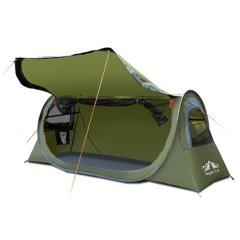 ​Double-Layer Tunnel Tent – 1 Person Tent Waterproof& All-Season Hiking Shelter​