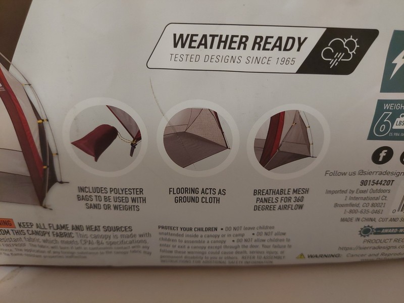 Portable Cabana Lightweight Shade Sierra Designs 90 x 60 x 56 New In Box W/Case gallery