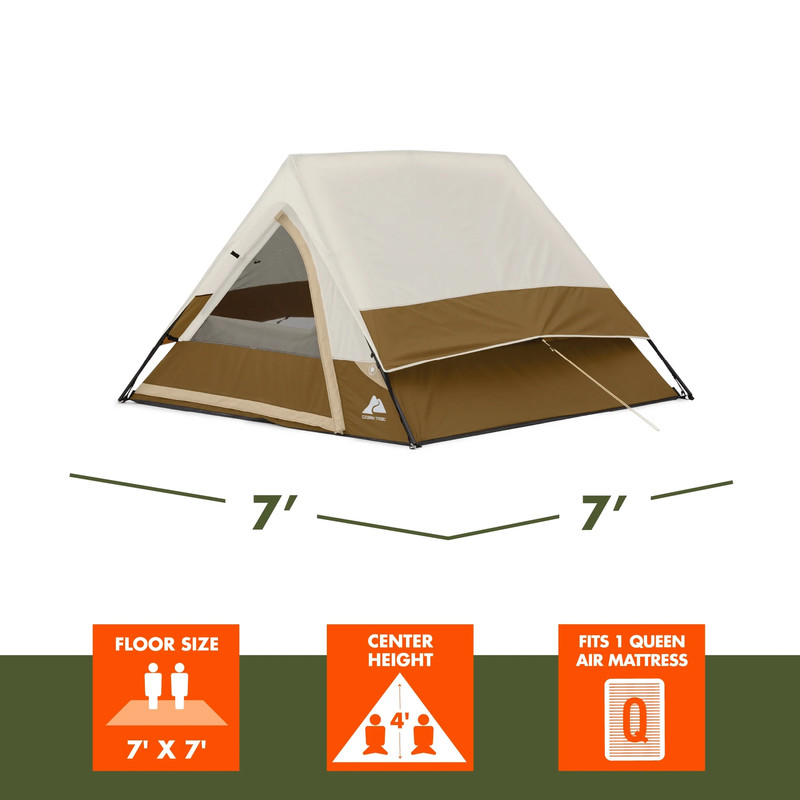 7' X 7' 3-Person Traditional A-Frame Tent Camping Glamping gallery