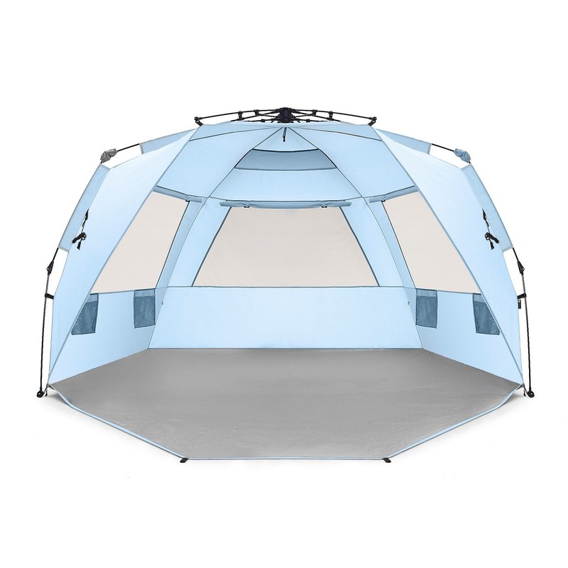 Instant Shader Deluxe XL Beach Tent Easy Up 99″ Wide for 4-6 Person Sun Shelt…