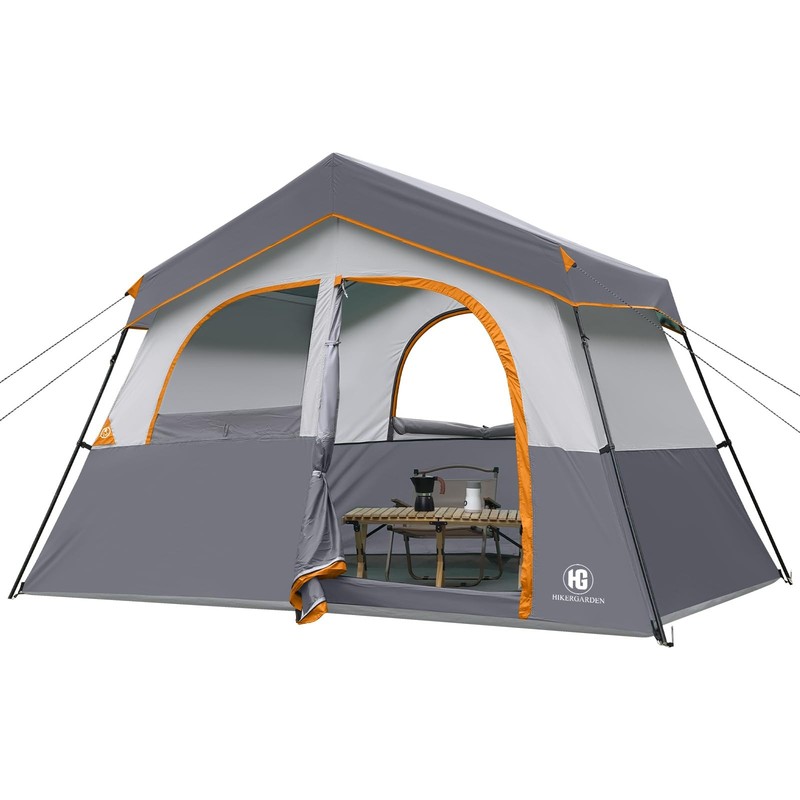 6 Person Camping Tent Waterproof Windproof Easy Setup Family Outdoor Hiking Back