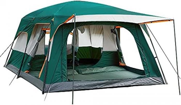 12 Person Family Cabin Tent Camping Tent Extra Large 2 Rooms 3 Doors Waterproof gallery