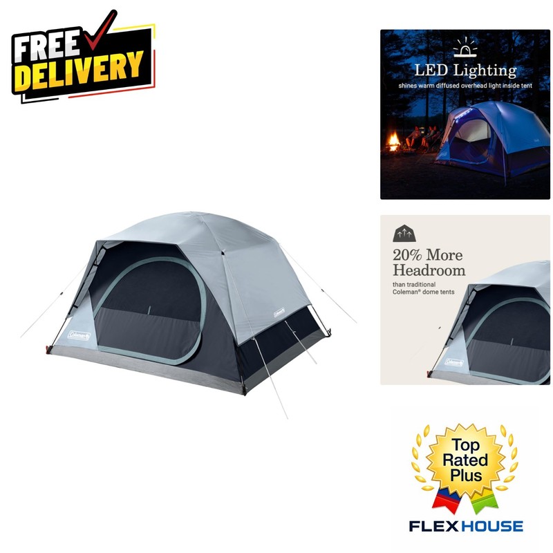 Skydome Weatherproof Tent for 4 - Quick 5-Minute Setup & Eco-Friendly Materials