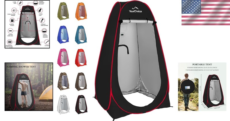 Lightweight 5.5 lbs Pop Up Privacy Tent - Instant Setup for Camping and Hiking gallery