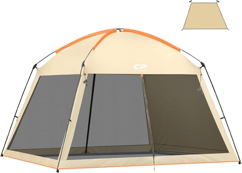 Screen House Room with 1 Pc Removal Wind/Sun Panel Canopy Tent Camping Tent S... gallery