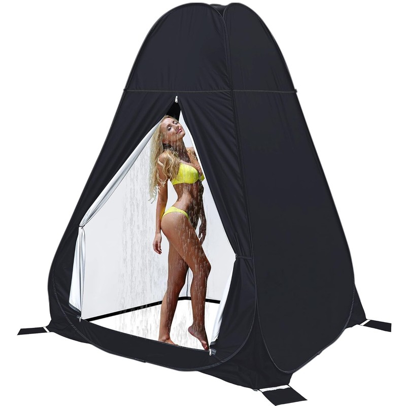 7FT Extra Large Pop Up Shower Privacy Tent Portable Outdoor Bath Toilet