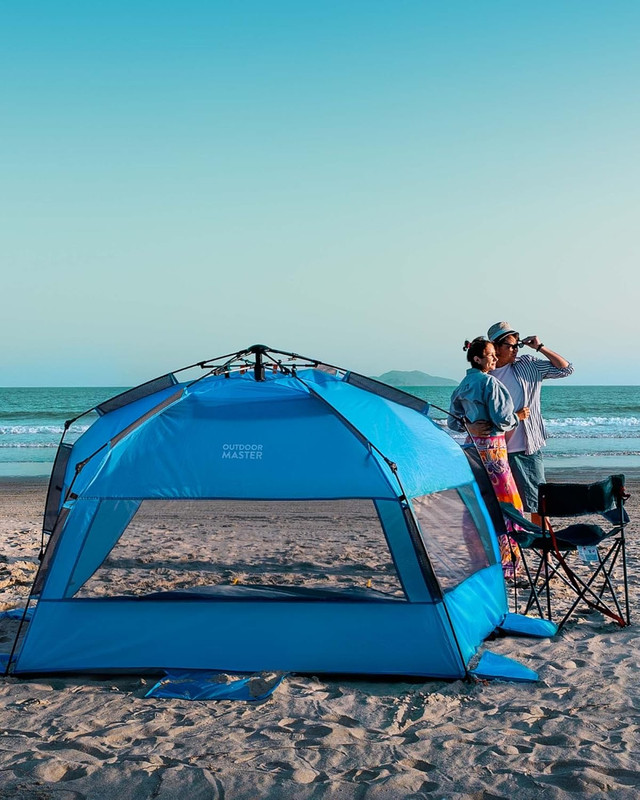 Beach Tent for 3-4 Person - Easy Setup and Portable Beach Shade Sun Shelter Cano gallery