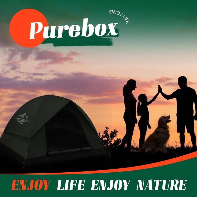 Tents for Camping 2/3 Person with Rainfly - Camping Tent Waterproof Windproof gallery
