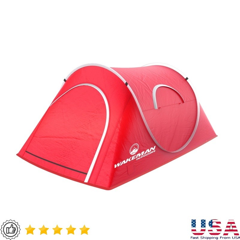 Instant Popup Camping Tent 2 Person Waterproof Outdoor Hiking Beach Festival Red