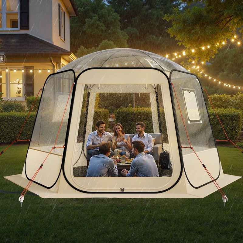 Uimoso Pop-Up Clear Bubble Tent 11 x 10.2 ft Weather-Resistant for 8-10 People gallery