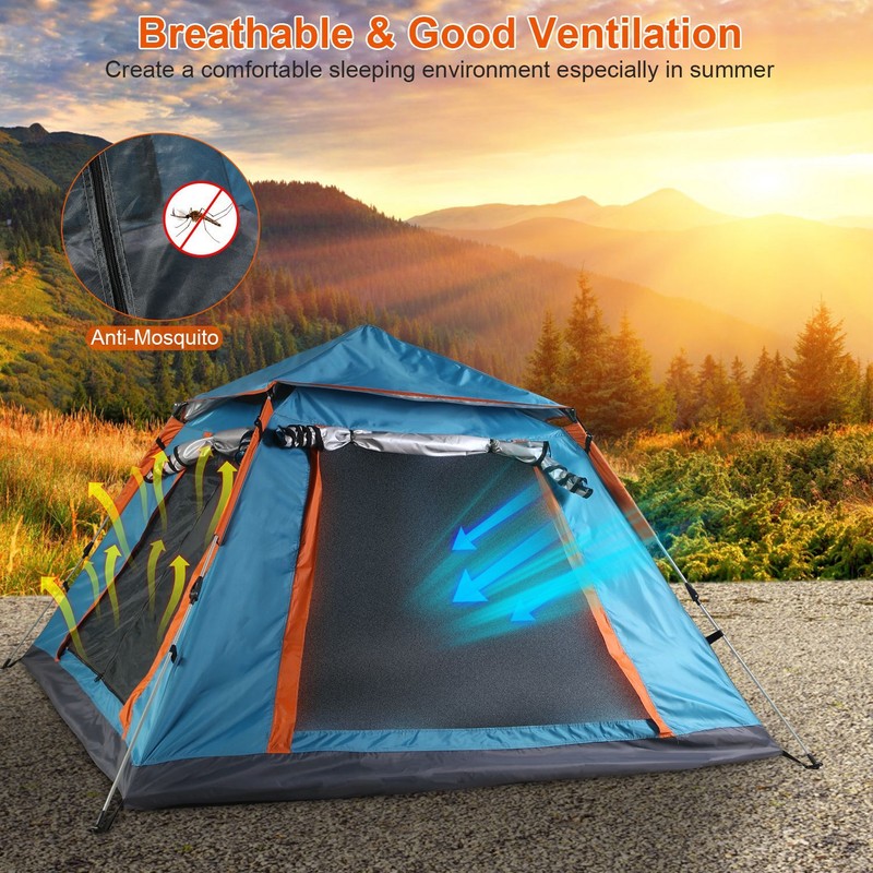 Camping Tent 4-5 Person Waterproof 4 Season Outdoor Family Tents Anti-mosquito gallery