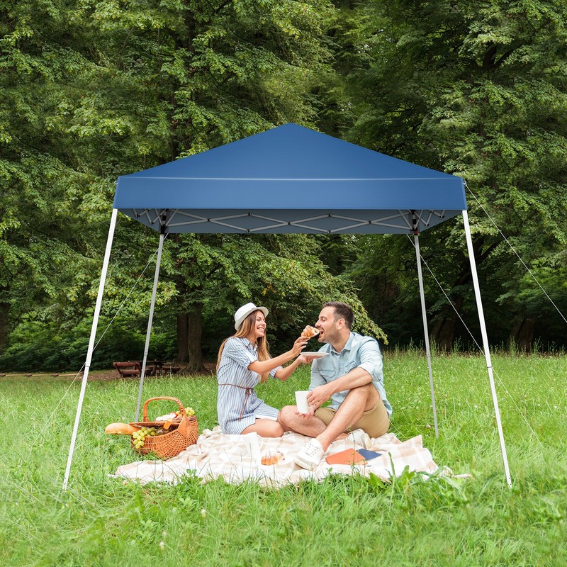 6x6 ft Pop Up Canopy Tent Waterproof Folding Gazebo Portable Camping Blue gallery