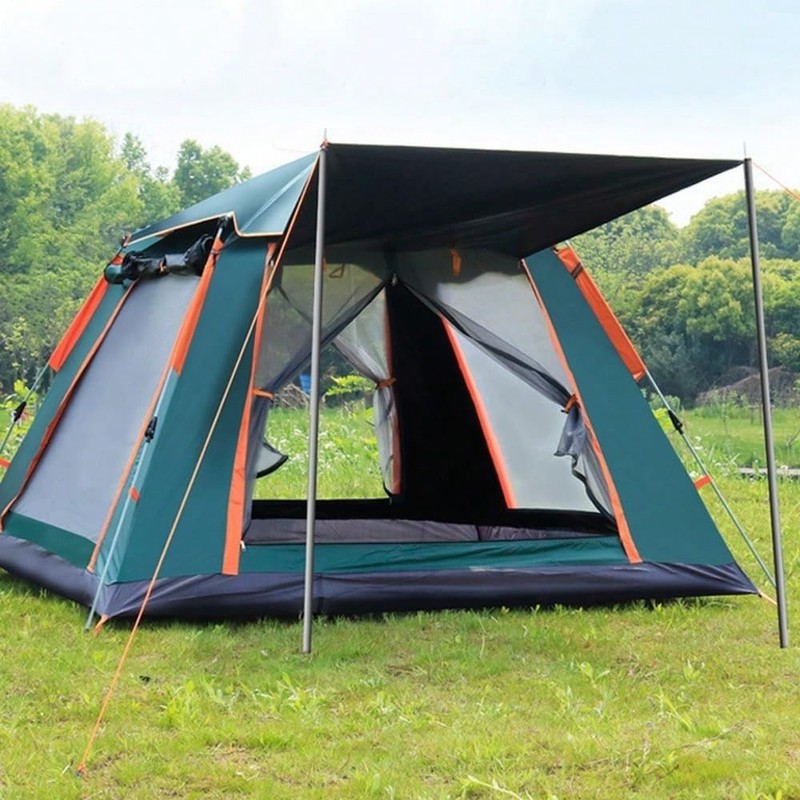 Automatic Pop Up Camping Tent 4-6 Person Water Resistant Family Canopy Green