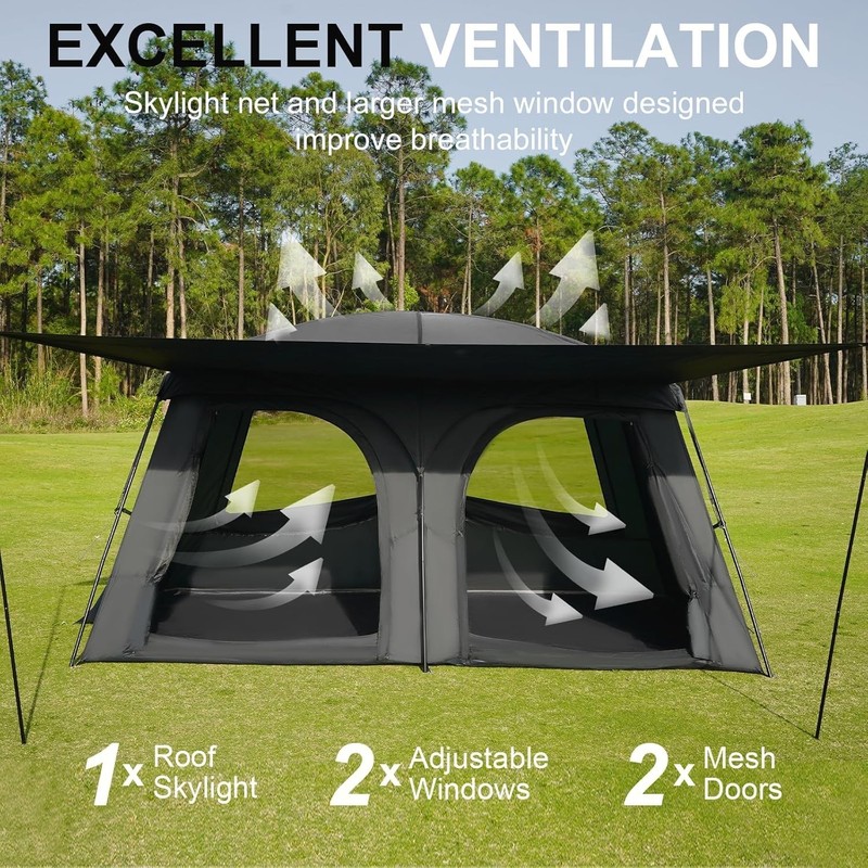 Vidalido Tents，6-8 Person Camping Tent with Extended Vestibule，2 Room Weather Re gallery