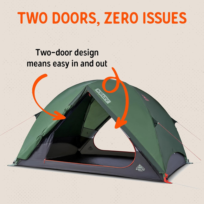 Kelty Wireless Freestanding Camping Tent, 2 4 or 6 Person Size, Huge Interior an gallery