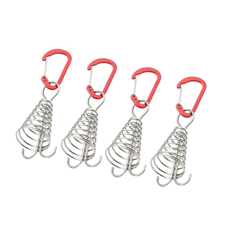 Windproof Octopuses Tent Stakes with Spring Buckle Deck Anchors Peg Tent Nails