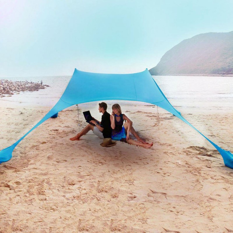Beach Tent Camping Sun Shelter Polyurethane Fiber UPF50 Waterproof Outdoor WZAX gallery
