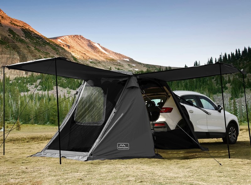 SUV Car Tent, Tailgate Shade Awning Tent for Camping, Vehicle Camping Tents O…