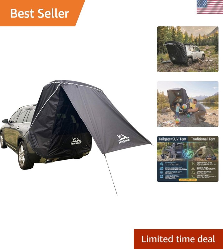 Tailgate Tent Awning for SUVs – Quick Setup, 110+ sq. ft. Shade & Durable Design