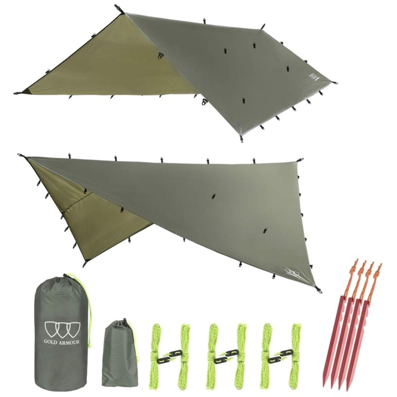 Versatile Ultralight Rainfly Tarp for Camping – 5,000mm Waterproof 14.7ft x 12ft