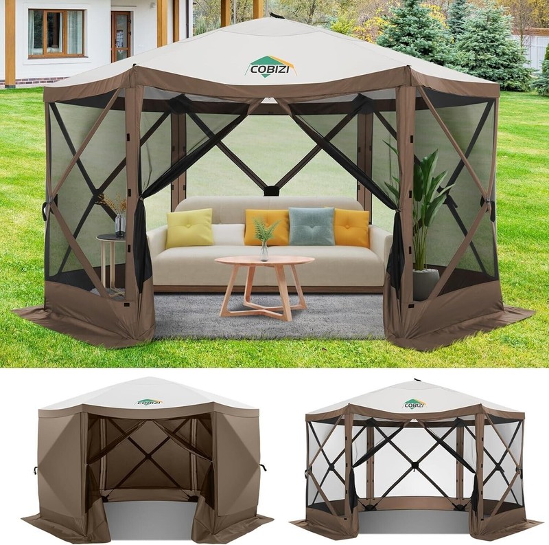 8x8FT~12x12FT Pop up Gazebo Screen House Tent for Camping, Outdoor Hub Tent ,NEW gallery